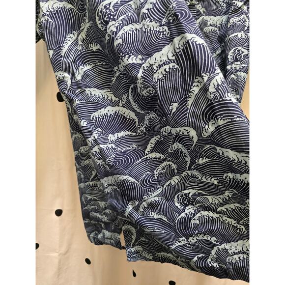 Cooke Street Hawaiian Islands blue wave short sleeve button down shirt 2XL - Picture 6 of 10